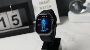 นาฬิกาอัจฉริยะวัดน้ำตาลในเลือดสมาร์ทวอท์ช ET585สำหรับผู้ชายและผู้หญิงนาฬิกาวัดไขมันในเลือดกรดยูริกในร่างกายตรวจจับอุณหภูมิไขมันกำไลข้อมือวัดความดันโลหิตโทรผ่านบลูทูธสายรัดข้อมือฟิตเนสกีฬากันน้ำ