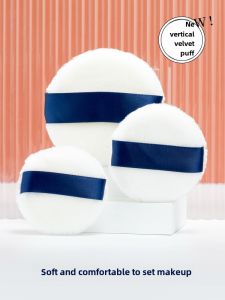 Large Size Stand up Velvet Powder Puff Triangle Facial Makeup Setting Powder Sponge Double Sided for Any Skin Type