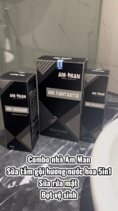 Combo Sữa Tắm Gội AM FANTASTIC 5in1 365ml  & Gel Rửa Mặt AM AGERASIA100ml  & Bọt Vệ Sinh AM CHERISH 120ml