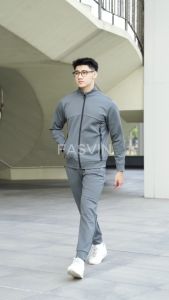 Bộ thun thể thao nam 01 lớp Fasvin BT24647.HN vải Nylon cao cấp co giãn thoải mái chất lượng tốt