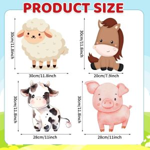 Farm Animal KT Board Cow Pig Sheep Horse Party Props Farm Theme Birthday Backdrop Decorations Outdoor Yard Signs