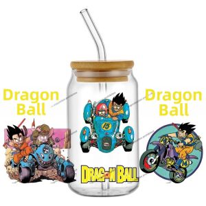 Bandai | Dragon Ball Super 16oz UV DTF 3D Chuyển Miếng Dán Bọc Đề Can Hoạt Hình Kính Có Thể Cốc Thủ Công Tự Sáng Tạo Trang Trí Nhà Cửa