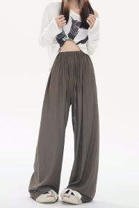 High Waist Casual Wide Leg Pants Womens Straight Cut Slimming Drapey Long Trousers Autumn Season Versatile High Waist Pants