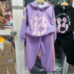 Bộ nỉ cho bé gái sành điệu size đại 5-12 tuổi chữ B nhiều màu nhiều màu chất liệu cao cấp kiểu dáng thời tr10