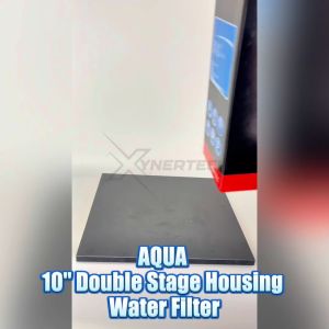 AQUA 10" Inch Double Housing Water Filter Water Purifier System with Bracket Screws Opener and PP Sediment 2 Stage Water Filter