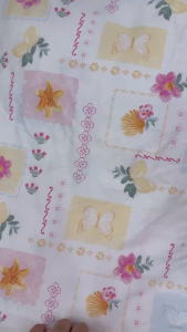 1 Mét Vải Thun Cotton 4 Chiều Màu Trắng Hoạ Tiết Hoa Bướm và Vỏ Sò Mùa Hè Khổ 1m6 Hàng Công Ty (CÓ ẢNH THẬT MẪU HÃNG MẶC)