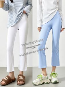 Sun Protection Thin Breathable Flared Yoga Pants Blue