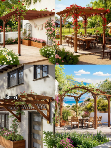 XiMei WoodWork | Weather-resistant Outdoor Arbor Carbonized Wood 1