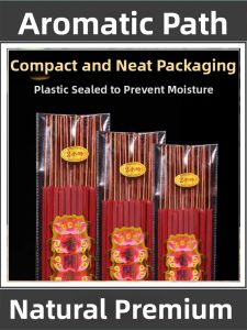 Natural Incense Sticks for Buddha Offering Flowering Wealthy Incense No Smoke Home Use Guanyin Wealth God Red Incense Sandalwood