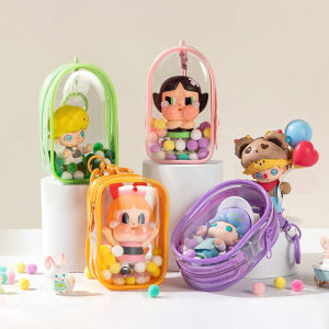 10cm9 Transparent PVC Baby Bag out Display Dustproof Bag Storage Hanging Figurine Doll Blind Box Doll Cartoon Backpack