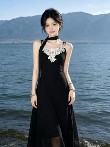 CHANGTONG | Lace Splicing Sleeveless Summer Dress