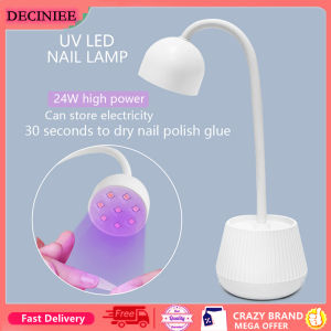 DECINIEE Mini Nail LED Lamp 24W Nail Dryer False Nail Manicure Polish Glue Fast Drying UV Light Nail Lamp 360° Bendable Table Lamp Design