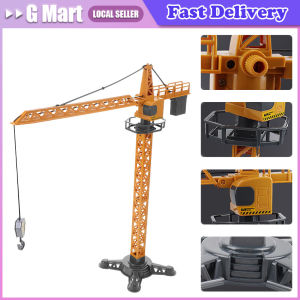 Classic Alloy Engineering Diecast Tower Crane Construction Model Vehicle Loader Tractor Excavator Toys for Children Boys Gift