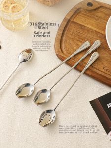 SHELI | Stainless Steel Perforated Long Handle Stirring Spoon