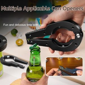 [Easy to open the lid] Multiple Applicable Can Openers 4-in-1 Jar Opener Smooth Edge Safe Open Labor-saving Kitchen Tool