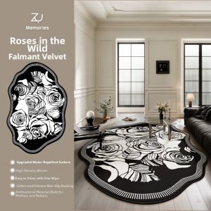 ZHUOYI | Irregular Shape Waterproof No-Care Washable Carpet Mat