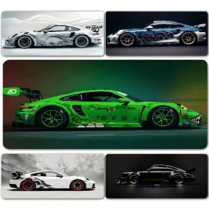 Bandai | Sports-car-inspired gaming mouse pad featuring a non-slip rubber base a large desk mat suitable for both gamers and office use