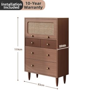 Vintage Real Wood Drawer Storage Cabinet