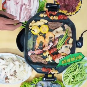 [SIÊU SALE MEGA 3.3] Bếp Nướng Điện Bennix Terra BN-12ELG Nhôm Đúc Chống Dính Cao Cấp Công Suất Lớn 1500W Có Lỗ Thoát Dầu Thông Minh