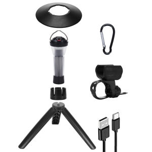 Đèn Pin LED Đèn Lồng Ban Đêm Ngọn Hải Đăng Dễ Mang Theo Sạc USB Type-C 100LM Có Đế Giá Đỡ Đèn Pin Để Thăm Dò Khẩn Cấp Đạp Xe