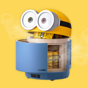 Mini Bluetooth Fridge Brown Bear Design USB Digital Accessories Beverage Cooler Compact Size Low Noise Energy Efficient