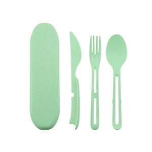 Wheat Straw Dinnerware Sets Fork Spoon Knife Set Utensil Travel Eco-Friendly Portable Tableware For Kitchen Cutlery Set 3 in 1