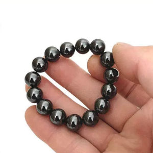 Vòng Tay Hạt Hematite Từ Tính Mạnh Kích Thước Lớn 10-30mm Giảm Stress Đá Tự Nhiên Trang Trí Nhà Cửa Quà Tặng Tự Làm