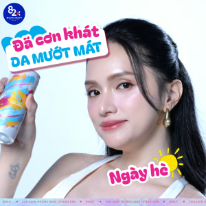 [Pack 6 Lon] Nước Uống 82X Beaut Giải Khát Lành Mạnh Bổ Sung Collagen Không Đường Ít Calo Vị Ổi Hồng 245ml/Lon