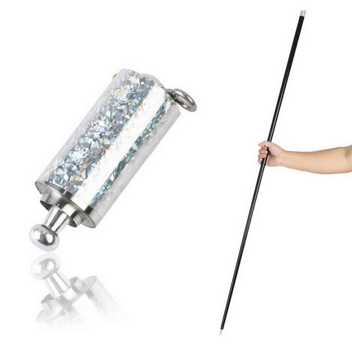 110CM Magic Stick Metal Stainless Steel Appearing Cane Elastic Rod Prop Extendable Magic Prop Pocket Retractable Wand