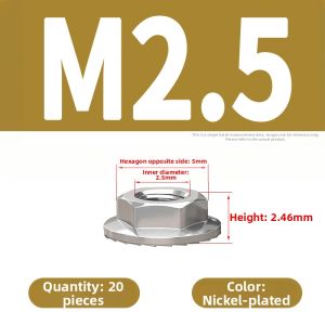 BAIRUITE | Nickel Plated Hex Fluted Washered Screw Cap Anti-Slip Lock