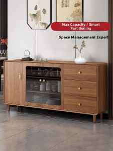FANLUOWEI | Real Wooden Kitchen Dining Sideboard Storage Cabinet