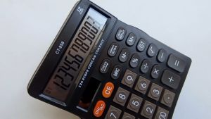 Kalkulator Besar Polos Hitam Putih Display 12 Digit Sekolah Kantor Pabrik Dagang Citizen Ct 958