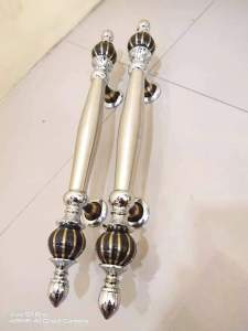 Handle gagang pintu kuningan panjang 45cm motif blewah bahan full kuningan