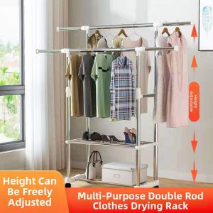 TENGYAGAO | Adjustable Stainless Steel Drying Rack Double Pole