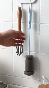 JeDa แปรงฟองน้ำล้างแก้ว ด้ามจับขยาย แปรงล้างขวด แปรงถ้วยด้ามยาว แปรงฟองน้ำฟองน้ำ แปรงถ้วย Sponge cup washing brush