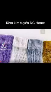 Rèm cửa mành sợi kim tuyến trang trí rèm cửa sổ họa tiết ánh kim rèm làm vách ngăn phòng khách trang trí nhà hàng spa ngang 1m cao 2m