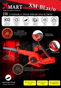 XM-BL21/0 XMART 21V BRUSHLESS BLOWER