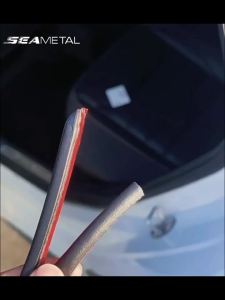SEAMETAL 1.2m Car C-Pillar Sealing Strip Rubber Car Door Edge Weatherstrip Waterproof Sound Insulation Self-Adhesive Seal Strips
