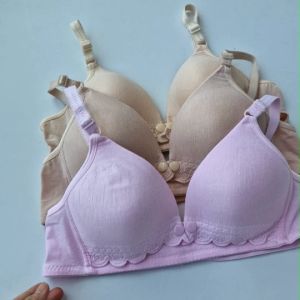 3 Pcs Bra Menyusui Bh Susu Ibu Hamil Polos Katun Busui (Dapat Celana Dalam)