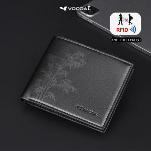 VOCOAL Fashion Short Wallet Anti Theft Brush Retro Wallet Business Wallet Soft PU Wallet Multi-Card Position Wallets Travel Purses Zipper Coin Pouch ID Credit Cards Holders RFID