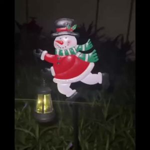 Đèn Giáng Sinh Năng Lượng Mặt Trời Ngoài Trời Ánh Sáng Trắng Ấm Hình Ông Già Noel Người Tuyết Cung Điện Đèn LED Trang Trí Hình Ấm Đun Nước Cho Sân Vườn Ngày Lễ