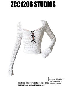 Soft Glutinous Cute Idle Style Stripes Plush Knitted Sweater Sweater Female Autumn and Winter Loose Easiest for Match V-neck Coat Tops