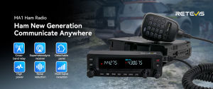 Retevis MA1 UHF VHF 50W High Power Amateur Ham Radio with Detachable Front Panel