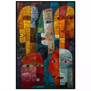 Tranh trừu tượng người tâm trạng góc nhìn cuộc sống. Tranh treo tường dán tường trang trí nội thất.CGI-1018