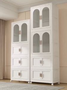 Salvo ตู้เสื้อผ้า พับเก็บได้ 4ชั้น พร้อมล้อเลื่อน เคลื่อนย้ายสะดวก หยัดพื้นที่ ไม่มีกลิ่น ปลอดสารพิษ ตู้เสื้อผ้าเด็ก 60/70/80cm