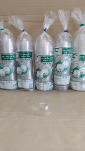 (ชุดละ 5 แพค) ฝาโดม ปาก 95 mm. เจาะรูวงกลม ยี่ห้อSB แพคละ 50 ชิ้น