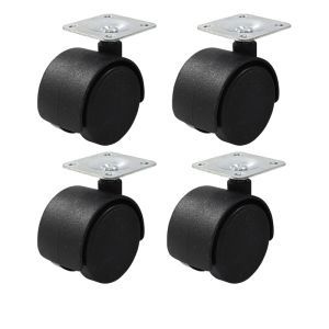 4 Bánh Xe Xoay Đa Năng 1.5 "Có Phanh Tấm Trên Gắn Khóa Chịu Lực Cao Cho Đồ Nội Thất