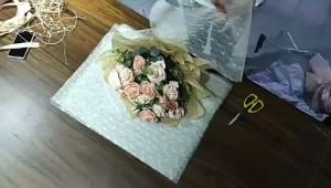 Better Home - Flower Wrapping Mesh Jala Motif Heart / Kertas Buket Bunga Jaring Love EMYBF