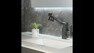 Modern 4-Mode Kitchen Bathroom Tap with Hot & Cold Water Mixer Pressurized Large Water Flow Sink Faucet