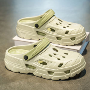 Summer Men Sandals Fashion Hollow Casual Slippers EVA Lightweight Garden Shoes Platform Slides Outdoor Walking Beach Wading Shoe